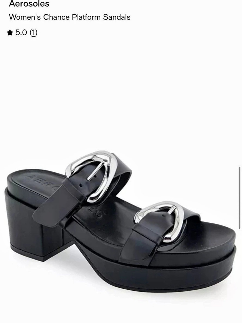Aerosoles Chancey Platform Sandal Black